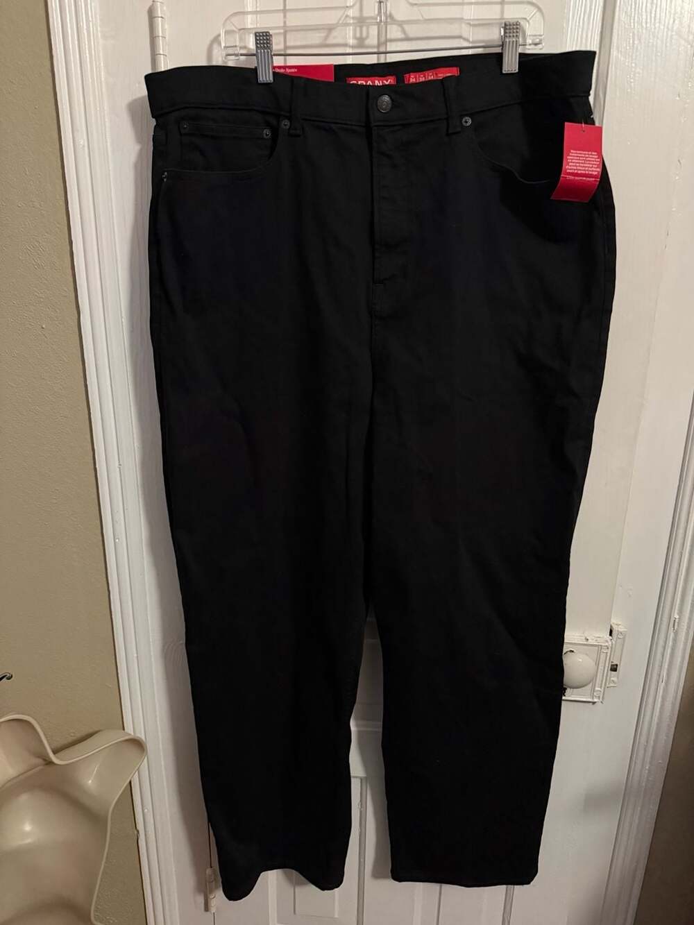SPANX Sculpt ReDefine Slim Straight Jeans - Black - Size 24 Tall